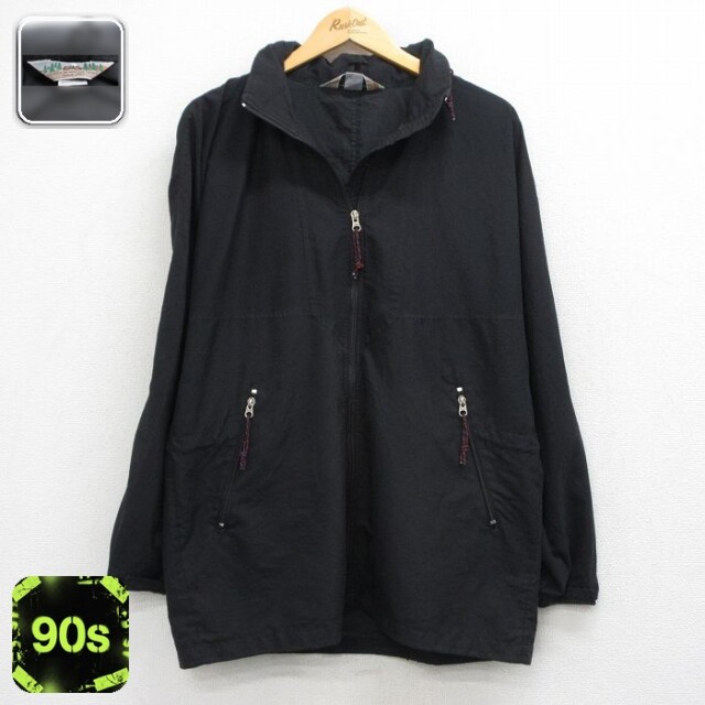 【20%OFF】古着 EMS 長袖 ジャケット レディース 90年代 90s 大きいサイズ 黒 26apr28