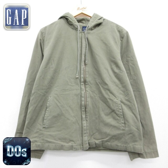 古着 ギャップ GAP 長袖 パーカー レディース 00年代 00s ジャケット コットン カーキ 26aug20