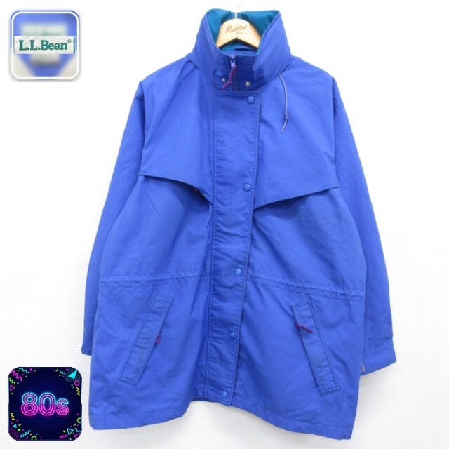 古着 長袖 レディース 80年代 80s エルエルビーン ゴアテックス ポリエステル ブルー 26aug20