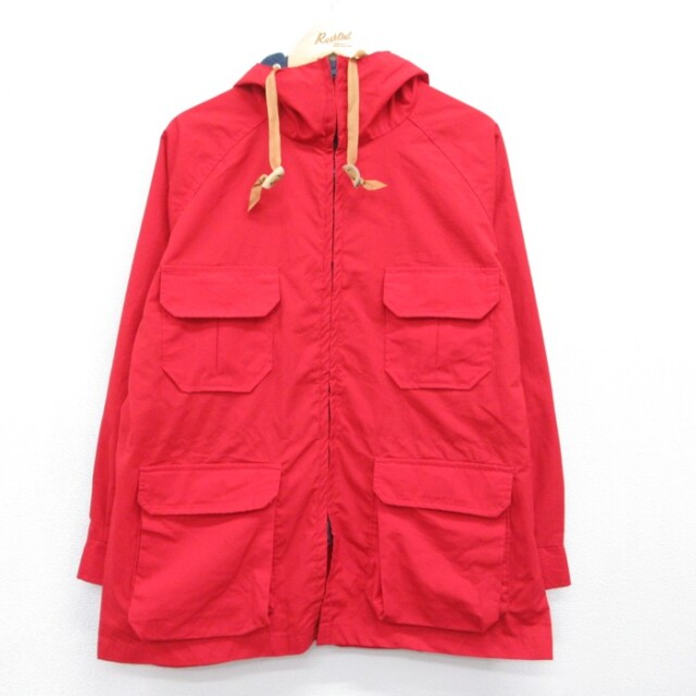 古着 ウールリッチ Woolrich 長袖 パーカー レディース 80年代 80s マウンテン ジャケット フラップポケット USA製 レッド 26aug20