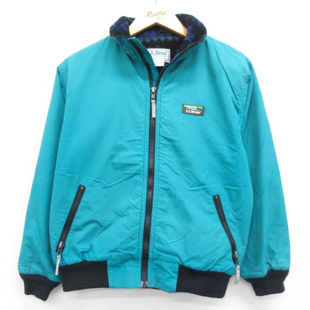 古着 L.L.Bean エルエルビーン 長袖 ナイロン レディース メンズ 90年代 90s ウォームアップ USA製 グリーン 26aug21