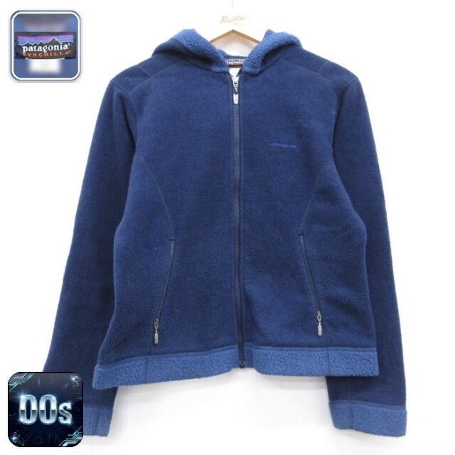 古着 パタゴニア patagonia 長袖 フルジップ パーカー レディース 00年代 00s メンズ フリース ポリエステル ネイビー 26aug21