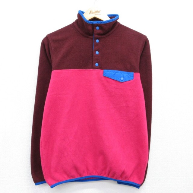古着 パタゴニア patagonia 長袖 レディース メンズ シンチラ スナップT ポリエステル ピンク 26aug21