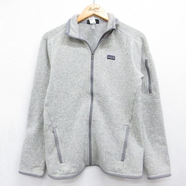 古着 パタゴニア patagonia 長袖 フルジップ レディース ベターセーター ジャケット メンズ ポリエステル グレー 霜降り 26aug21