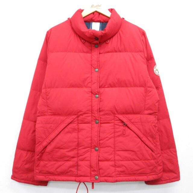 古着 ラルフローレン Ralph Lauren 長袖 ブランド ナイロン レディース ダウン ジャケット ポロジーンズ レッド 26aug25