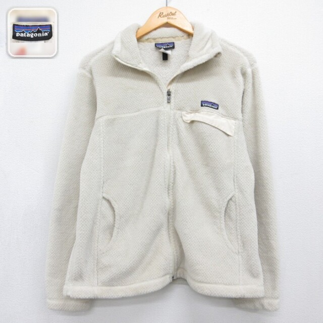 古着 パタゴニア patagonia 長袖 フルジップ レディース ジャケット フリース ベージュ 26aug31