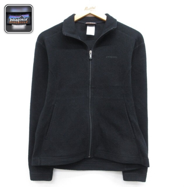 古着 パタゴニア patagonia 長袖 フルジップ レディース ジャケット フリース メンズ シンチラ ブラック 26aug31