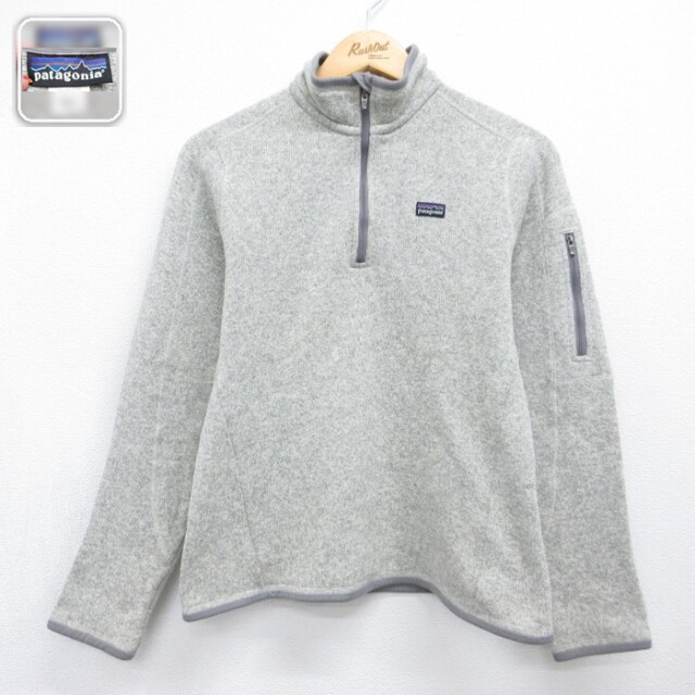 古着 パタゴニア patagonia 長袖 ハーフジップ レディース ジャケット ベター セーター グレー 霜降り 26sep07