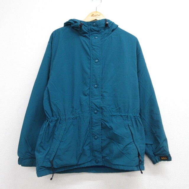 古着 アールイーアイ REI 長袖 ナイロン パーカー レディース 90年代 90s ジャケット グリーン 内側フリース【spe】 26sep15
