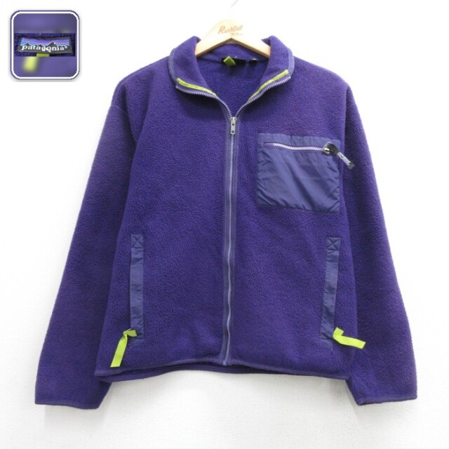 古着 パタゴニア patagonia 長袖 レディース 90年代 90s ジャケット フリース ポリエステル USA製 パープル【spe】 26sep15