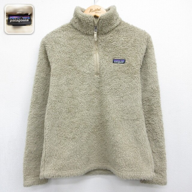 古着 パタゴニア patagonia 長袖 ハーフジップ レディース フリース ジャケット ポリエステル ベージュ 26sep16