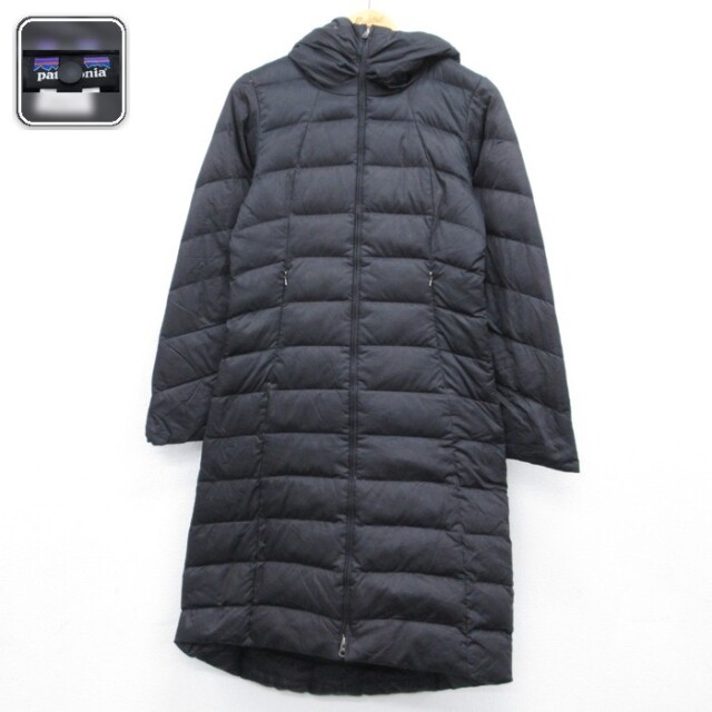 古着 パタゴニア patagonia 長袖 レディース ダウン コート ポリエステル ブラック【spe】 26sep18