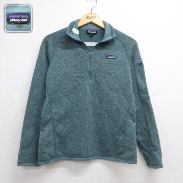 古着 パタゴニア patagonia 長袖 ハーフジップ レディース フリース ベターセーター ジャケット ポリエステル グレー 霜降り 26sep28