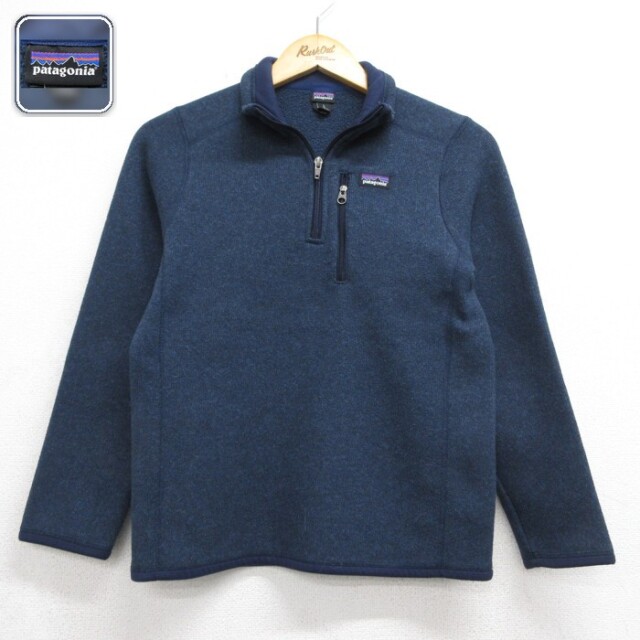古着 パタゴニア patagonia 長袖 ハーフジップ レディース フリース ベターセーター ジャケット ポリエステル ネイビー 霜降り 26sep28