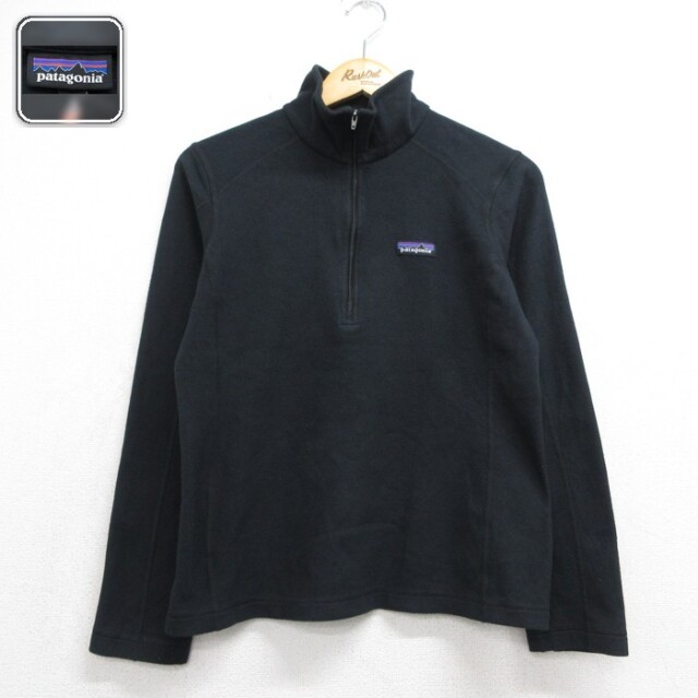 古着 パタゴニア patagonia 長袖 ハーフジップ レディース ジャケット フリース ポリエステル ブラック 26sep29