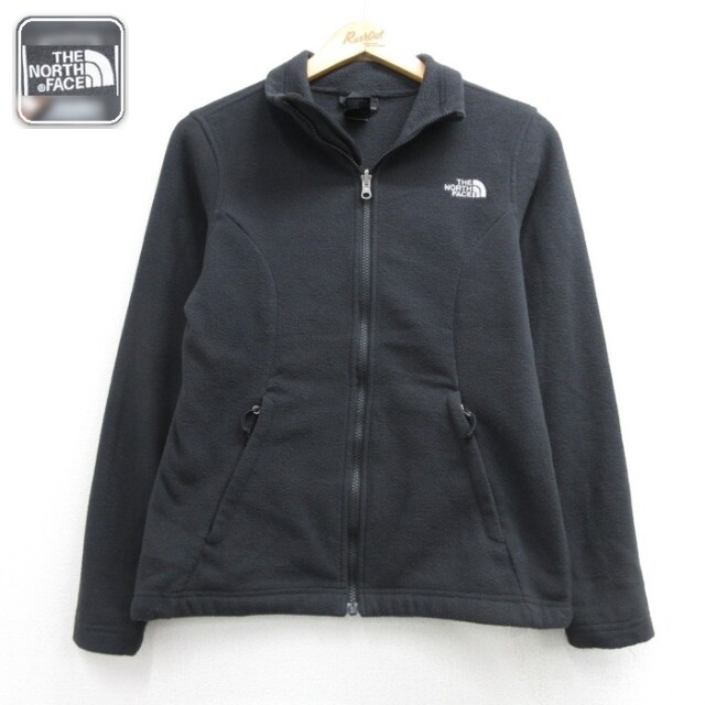 古着 ノースフェイス THE NORTH FACE 長袖 フルジップ レディース ジャケット フリース ポリエステル ブラック 26oct02