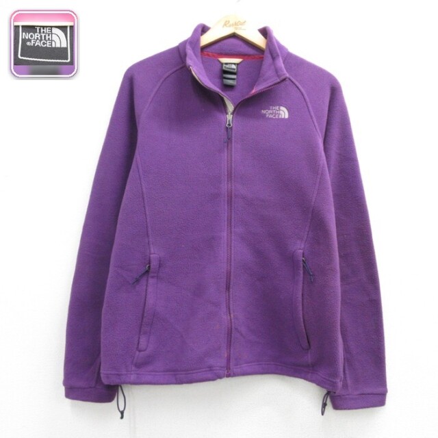 古着 ノースフェイス THE NORTH FACE 長袖 フルジップ レディース ジャケット フリース ポリエステル パープル 26oct02