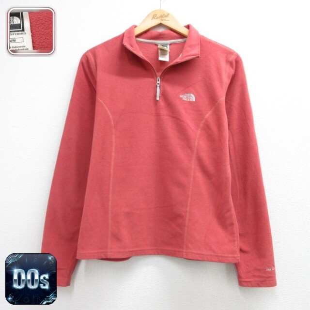 古着 ノースフェイス THE NORTH FACE 長袖 ハーフジップ レディース 00年代 00s フリース ジャケット TKA100 ポリエステル オレンジ 26oct02