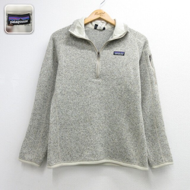 古着 パタゴニア patagonia 長袖 ハーフジップ レディース ジャケット ベターセーター ポリエステル グレー 霜降り 26oct02