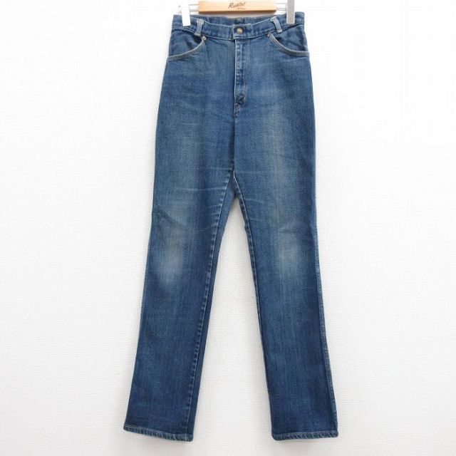 古着通販 古着 ジーンズ レディース 90年代 90s ヒゲ USA製 紺 デニム