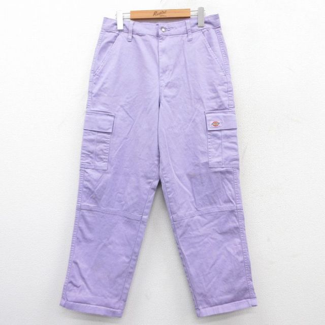 【50%OFF】古着 ディッキーズ Dickies カーゴ ワーク パンツ レディース 紫 パープル 25jan20 中古 ボトムス