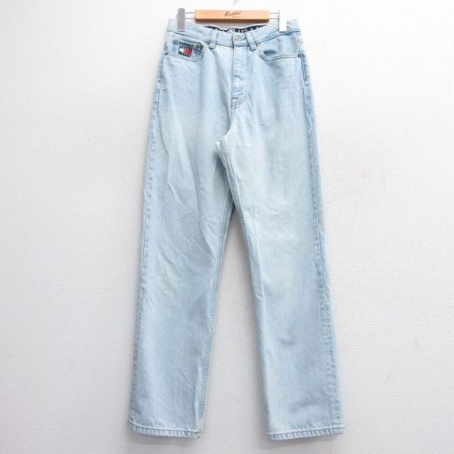 古着 トミーヒルフィガー TOMMY HILFIGER トミージーンズ ブランド ジーンズ レディース ワンポイントロゴ コットン 紺 ネイビー デニム 25feb17 中古 ボトムス ジーパン Gパン ロング パンツ