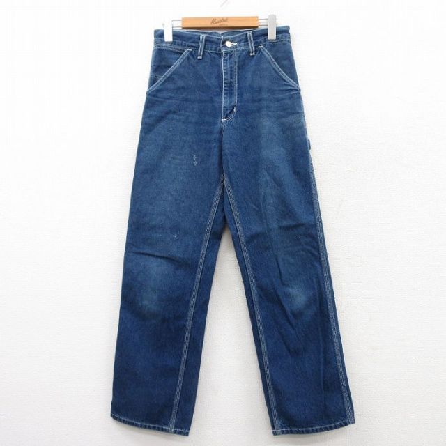 古着 カーハート Carhartt ペインター パンツ レディース コットン 紺 ネイビー デニム 25mar22 中古 ボトムス