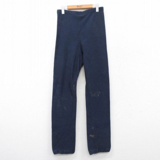 【50%OFF】古着 チャンピオン Champion リバースウィーブ スウェット パンツ レディース 80年代 80s 無地 USA製 紺 ネイビー 【spe】 25mar28 中古 ボトムス