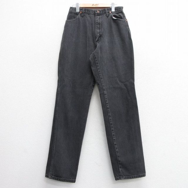 【50%OFF】古着 ラングラー Wrangler ジーンズ レディース 90年代 90s コットン USA製 黒 ブラック デニム 25apr25 中古 ボトムス ジーパン Gパン ロング パンツ