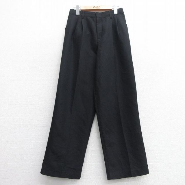 古着 スラックス パンツ レディース 黒 ブラック 25apr25 中古 ボトムス