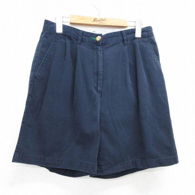古着 トミーヒルフィガー TOMMY HILFIGER ブランド ショート パンツ ショーツ レディース コットン 紺 ネイビー 25may08 中古 ボトムス 短パン ショーパン ハーフ