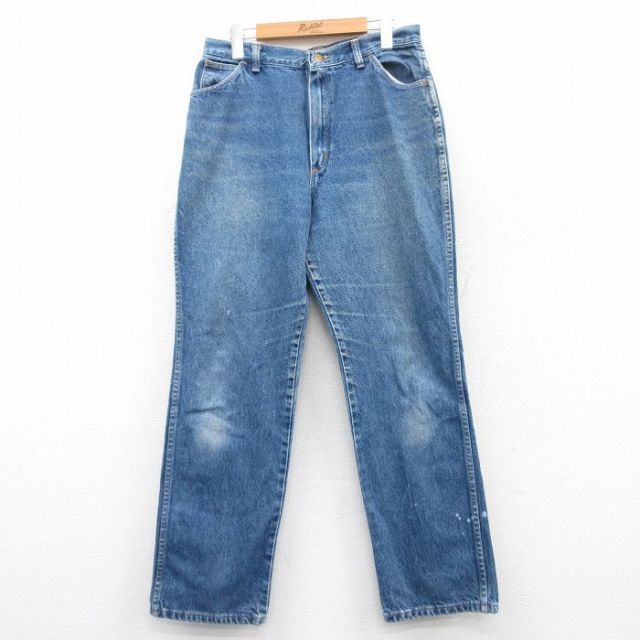 古着 パンツ レディース 90年代 90s ヒゲ USA製 紺 ネイビー デニム 25may09 中古 ボトムス