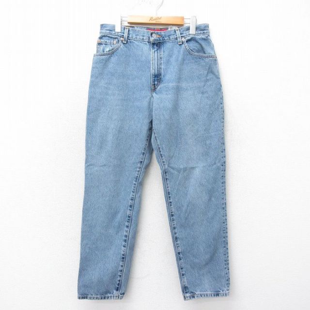 【50%OFF】古着 リーバイス Levis 550 ジーンズ レディース コットン 紺 ネイビー デニム 25may22 中古 ボトムス ジーパン Gパン ロング パンツ