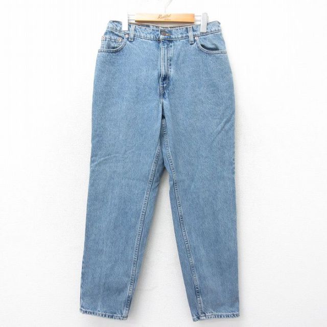 【50%OFF】古着 リーバイス Levis 550 ジーンズ レディース テーパード 紺 ネイビー デニム 25may22 中古 ボトムス ジーパン Gパン ロング パンツ