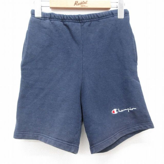 古着 チャンピオン champion ショート スウェット パンツ ショーツ レディース 90年代 90s ワンポイントロゴ USA製 紺 ネイビー 【spe】 25jun27 中古 ボトムス