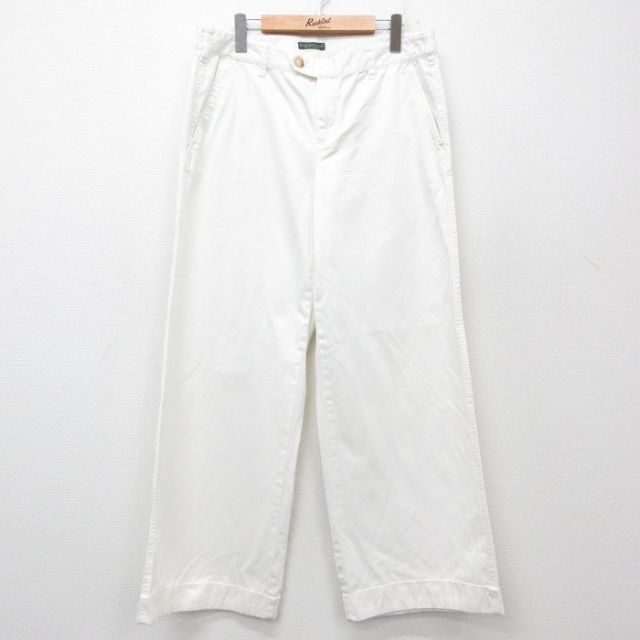 古着 ラルフローレン Ralph Lauren ブランド パンツ レディース コットン 白 ホワイト 25jun27 中古 ボトムス