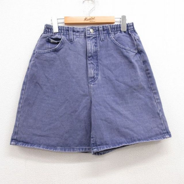 【50%OFF】古着 リー Lee ショート パンツ ショーツ レディース 90年代 90s コットン USA製 紫 パープル デニム 25jun27 中古 ボトムス 短パン ショーパン ハーフ