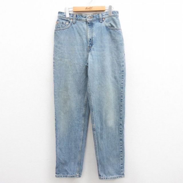 古着 リーバイス Levis 550 ジーンズ レディース 90年代 90s コットン USA製 紺 ネイビー デニム 【spe】 25jul26 中古 ボトムス ジーパン Gパン ロング パンツ