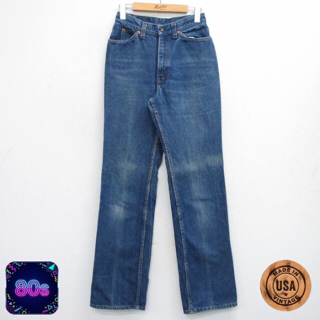 【50%OFF】古着 リーバイス Levis 25035 ジーンズ レディース 80年代 80s ヒゲ USA製 タロン 紺 ネイビー デニム 【spe】 25oct06 中古 ボトムス ジーパン Gパン ロング パンツ