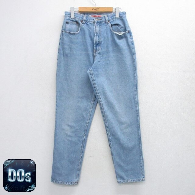 【50%OFF】古着 アメリカンイーグル American Eagle ジーンズ レディース 00年代 00s テーパード ヒゲ コットン 薄紺 ネイビー デニム 25oct06 中古 ボトムス ジーパン Gパン ロング パンツ