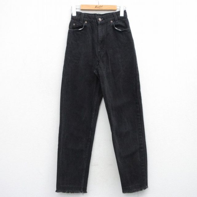 【50%OFF】古着 リーバイス Levis 31450 ジーンズ レディース 90年代 90s コットン USA製 黒 ブラック デニム 【spe】 25oct06 中古 ボトムス ジーパン Gパン ロング パンツ