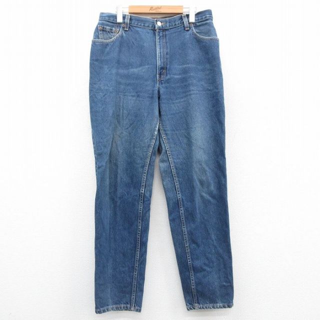 【50%OFF】古着 リーバイス Levis 550 ジーンズ レディース 90年代 90s ヒゲ テーパード コットン USA製 紺 ネイビー デニム 25oct20 中古 ボトムス ジーパン Gパン ロング パンツ