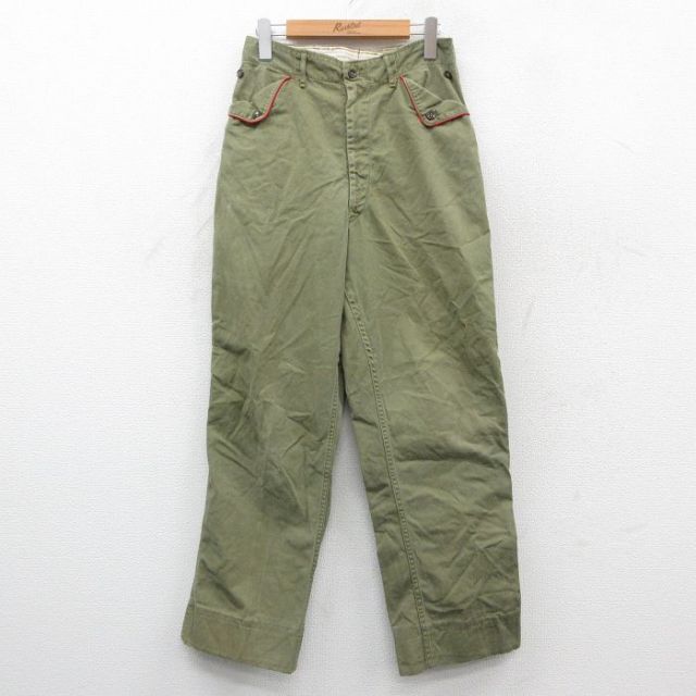 古着 ボーイスカウト パンツ レディース 70年代 70s タロン 濃緑 グリーン 25oct20 中古 ボトムス