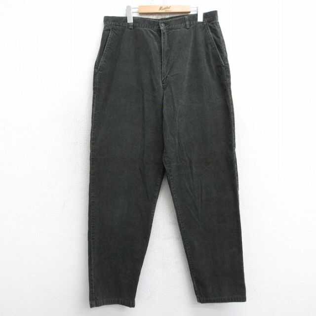 【50%OFF】古着 エディーバウアー コーデュロイ パンツ レディース コットン 濃緑 25dec09