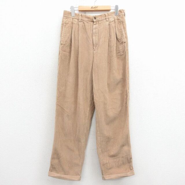 【20%OFF】古着 エディーバウアー コーデュロイ パンツ レディース 00年代 00s 太畝 コットン ベージュ 26jan23