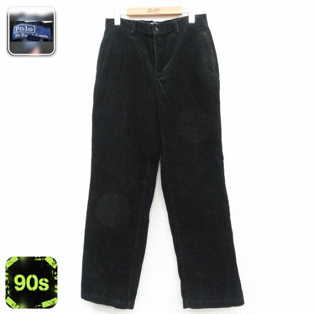 【50%OFF】古着 ラルフローレン ブランド コーデュロイ パンツ レディース 90年代 90s コットン 黒【spe】 26feb18