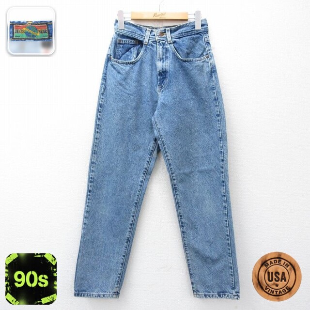 【20%OFF】古着 STRUCTURE ジーンズ レディース 90年代 90s コットン USA製 紺 デニム 26may01
