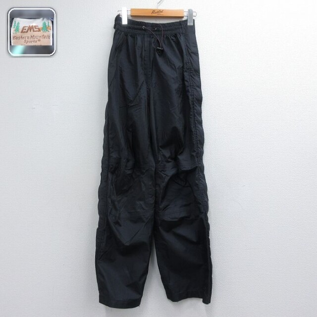 古着 EMS ナイロン パンツ レディース リップストップ ブラック 26jun17