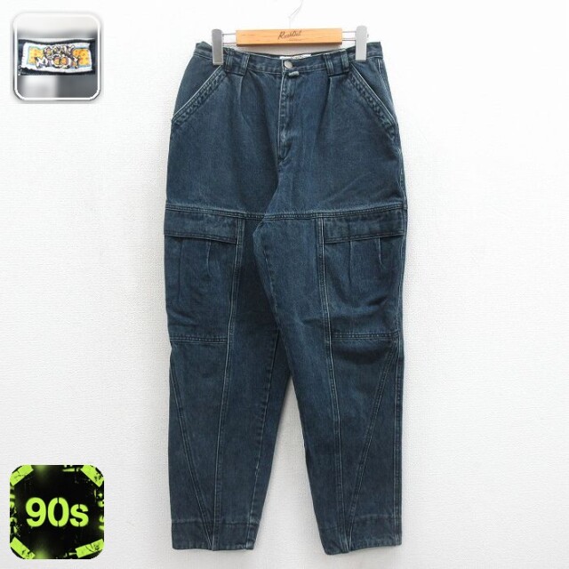 古着 ジーンズ レディース 90年代 90s コットン ネイビー デニム【spe】 26jun19