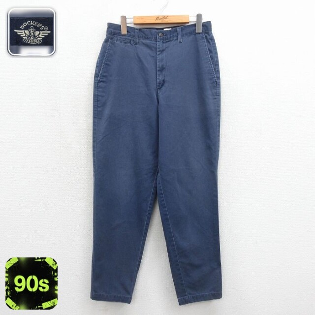 古着 ドッカーズ チノ パンツ チノパン レディース 90年代 90s コットン ネイビー 26jun19